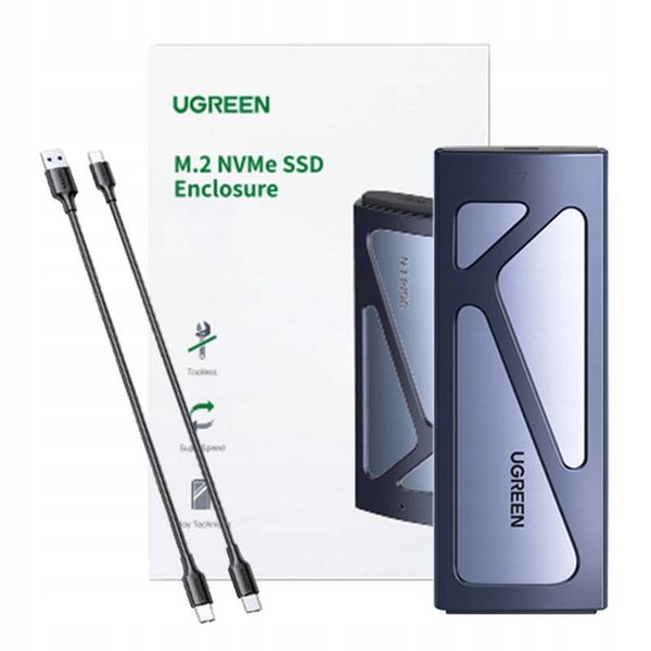 UGREEN OBUDOWA HUB KIESZEŃ DYSKU SSD M.2 NVME DO 2 TB 10GBPS USB 3.2 0,25M zdjęcie 2