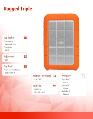 DYSK Rugged Triple USB 3 2,5'' 1TB STEU1000400 na Arena.pl