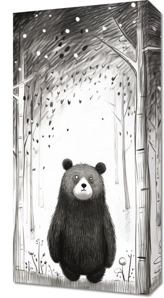 Obraz 30x60cm Ciekawski Miś zdjęcie 1