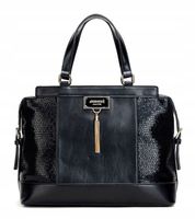 Monnari Piękna klasyczna czarna torebka Shoper Na ramię i do ręki Pasek