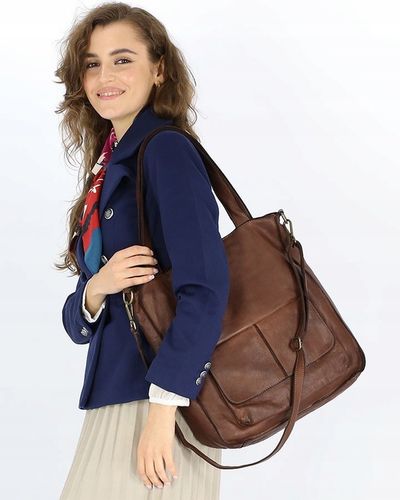 Torba SHOPPER SKÓRZANA torebka A4 MARCO MAZZINI na Arena.pl