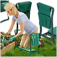 TABORET OGRODOWY KLĘCZNIK KRZESŁO DO OGRODU SKŁADANE MOCNE 3w1 + ORGANIZER