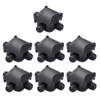 Skrzynka przyłączeniowa 3-drożna IP68 wodoodporne złącza kablowe 7szt.