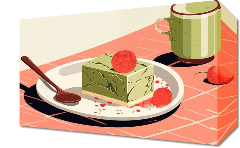 Obraz 30x20cm Deser Matcha zdjęcie 1