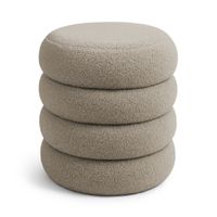 Pufa siedzisko do salonu SNUGGO teddy ze schowkiem 42 cm Mocha