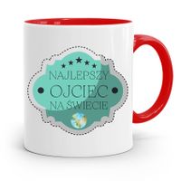 Kubek Czerwony Dla Taty Ojca Najlepszy Ojciec Z Nadrukiem Ze Zdjęciem