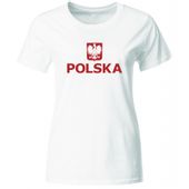 KOSZULKA KIBICA REPREZENTACJI POLSKI, DAMSKA, BIAŁA, ROZ. L