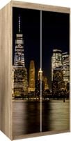 Naklejka samoprzylepna okleina na szafę na wymiar tapeta NOWY YORK NOCĄ
