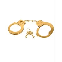 kajdanki metal cuffs fetish fantasy gold
