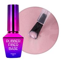 Baza kauczukowa z włóknami MollyNails Rubber Fiber Base Silky Shimmer 10g