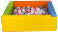 Kwadratowy suchy basen z ekoskóry z 300 piłeczkami BEZPIECZNA ZABAWA BASEN