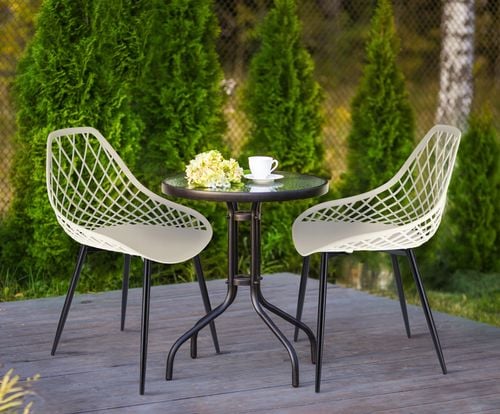 krzesło aranda białe + czarne nogi (nowy kod 15.10.2025) na Arena.pl