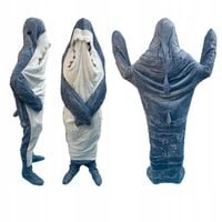 Strój karnawałowy Rekin Kocobluza Piżama Koc r. L długość 170 cm