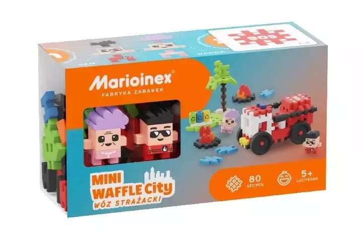 Klocki Mini Waffle 80 elementów Straż pożarna zdjęcie 1