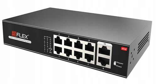 Switch POE 8x POE 2x Uplink 10/100Mbps 120W PoE+ do Kamer POE na Arena.pl