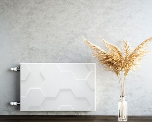 Mata MAGNETYCZNA Na Kaloryfer Białe Heksagony Abstrakcja 3D 100cm x 60cm na Arena.pl