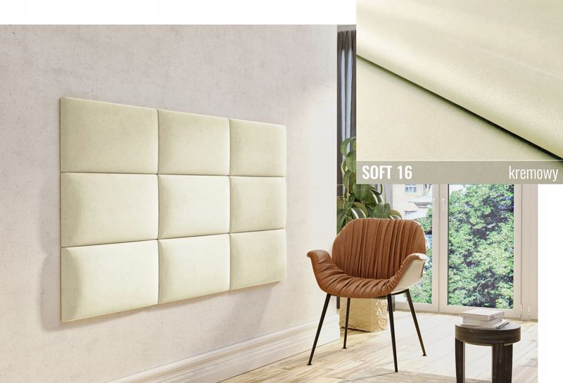 60 X 30 PANELE ŚCIENNE TAPICEROWANE WEZGŁOWIE SOFT zdjęcie 2