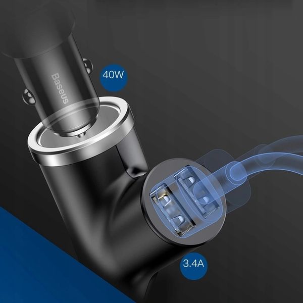 Baseus Ładowarka Samochodowa Zapalniczka 2Xusb 40W zdjęcie 3