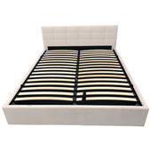 Łóżko tapicerowane Modulo 140x200 z pojemnikiem stelaż taupe