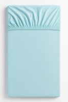 Prześcieradło bawełniane z gumką do łóżeczka 140x70 cm - miętowe