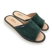 Kapcie Damskie Skórzane Zamszowe Klapki Pantofle Domowe NOWO 40