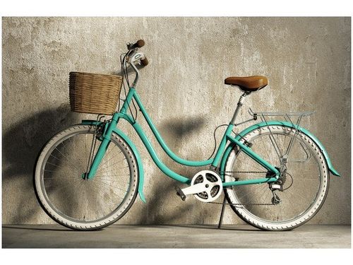 60X40CM OBRAZ ROWER RETRO ZIELONY KLASYK KOSZYKIEM na Arena.pl