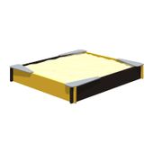 piaskownica 150x150 cm z narożnikami żółto-brązowy MAŁPISZON