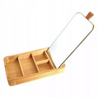Organizer Makeup biżuterię kosmetyki bambus lustro