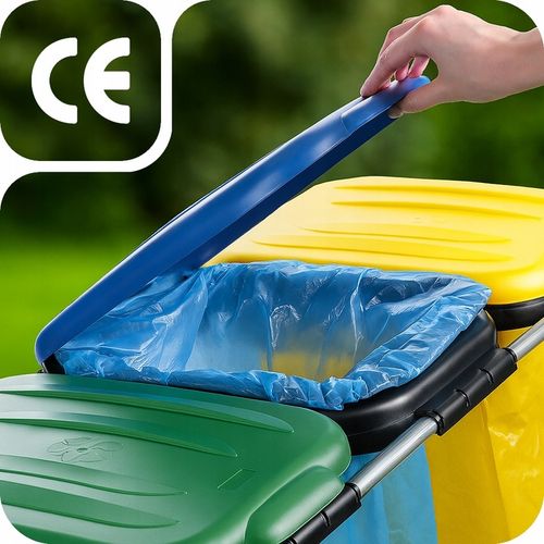 STOJAK METALOWY do Segregacji Śmieci Pojemnik KOSZ NA ODPADY na 3 WORKI na Arena.pl