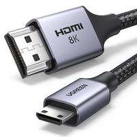 kabel przewód mini hdmi - hdmi 2.1 8k 1m - szary