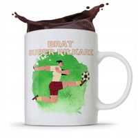 Kubek Prezent Dla Brata Brat Super Piłkarz Z Nadrukiem Ze Zdjęciem