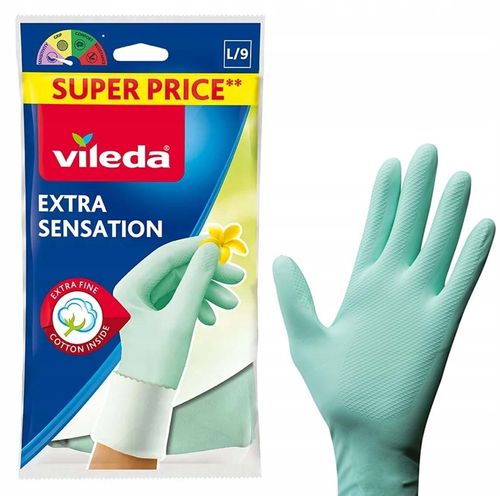 Rękawice Vileda Extra Sensation "L" na Arena.pl