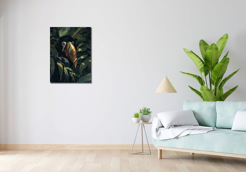 Obraz 50x70cm Skryty Tukan zdjęcie 2