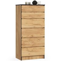 Komoda do sypialni, pokoju, 6 szuflad, STILO, 60x40x130 cm,  | TYLETEGOTU