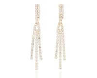 Kolczyki wiszące na sztyfcie z cyrkoniami 5,5 cm