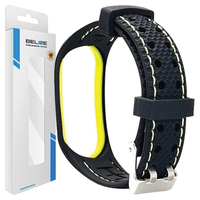 beline pasek mi band 3/4 sportczarno-limonkowy black/lime