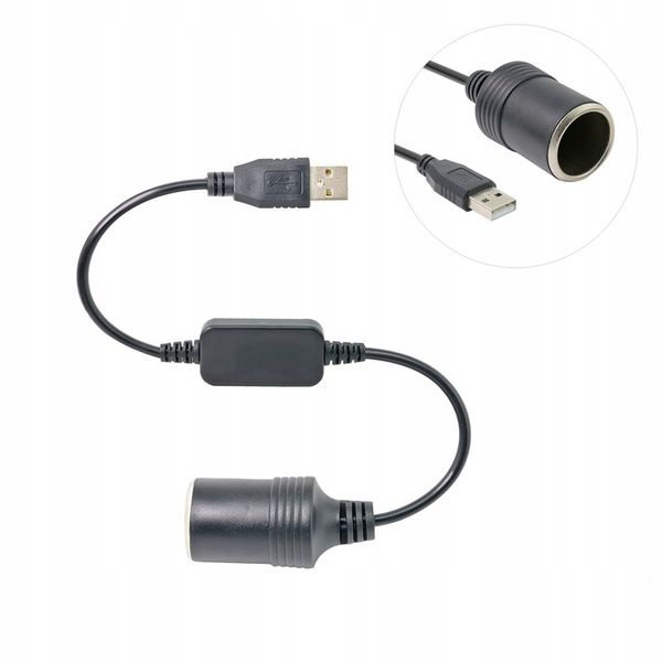 UADAPTER AUTO KONWERTER USB GNIAZDO ZAPALNICZKI zdjęcie 2