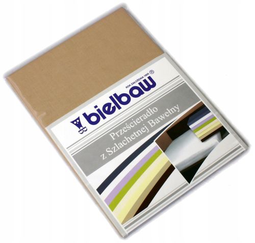 Prześcieradło Bawełniane 220x210 Bielbaw beżowe na Arena.pl