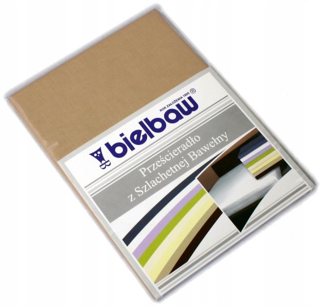 Prześcieradło Bawełniane 220x210 Bielbaw beżowe zdjęcie 1