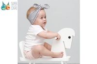 Pupill Elodia opaska pin-up dla dziewczynki muślinowa szara L