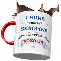 Kubek Czerwony Dla Rozalii Koleżanki Prezent Z Nadrukiem Ze Zdjęciem