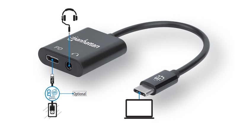Adapter Słuchawkowy USB-C na Jack 3.5mm z USB-C PD MHT_153355 zdjęcie 5