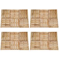 Płytki tarasowe, 24 szt., 50 x 50 cm, drewno, brązowe