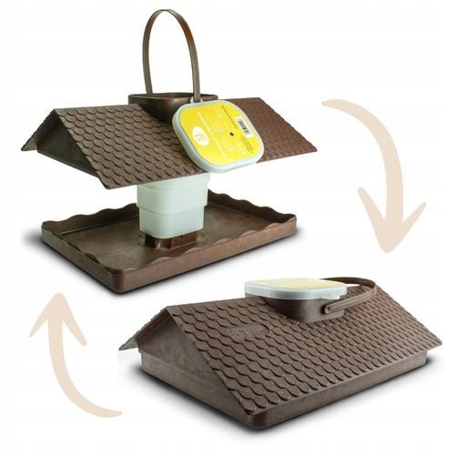 KARMNIK DLA PTAKÓW DUŻY MOCNY DOMEK BUDKA NA KARMĘ POKARM ZIARNO na Arena.pl