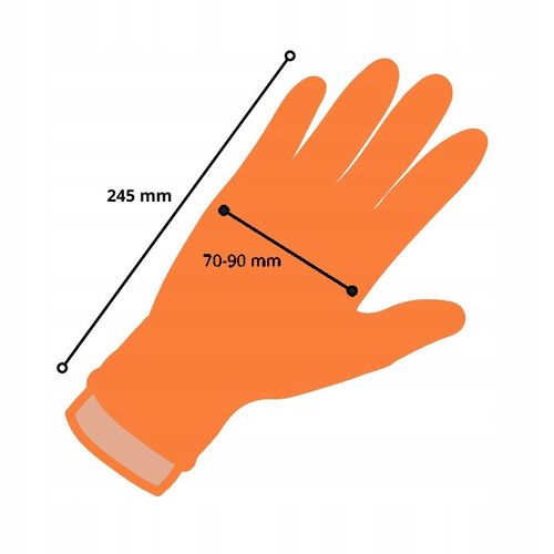 Rękawice Nitrylowe Mercator GOGRIP ORANGE Pomarańczowe 50 sztuk L na Arena.pl