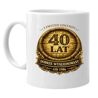 Limited edition 40 lat - dobrze wysezonowany od 1986 kubek prezent na 40tkę