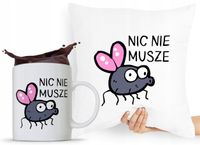 Zestaw Poduszka + Kubek Śmieszny Zabawny Prezent Z Nadrukiem Ze Zdjęciem