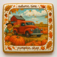 CIASTKO LUKROWANE PAMPKIN FARM ROZ.L POZIOM JESIEŃ RĘCZNIE ROBIONE