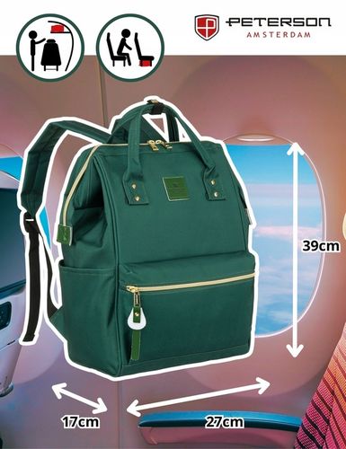 Plecak damski miejski na laptop port USB pojemny kieszenie PETERSON na Arena.pl