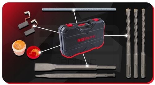 MŁOTOWIERTARKA MŁOT UDAROWY WIERTARKA UDAROWA SDS+ 2600W 4J WALIZKA na Arena.pl